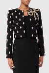 Emman Bow Embellished Beaded Jacket