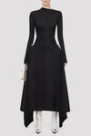 Eorkone Symmetric Draped Maxi Dress - Black