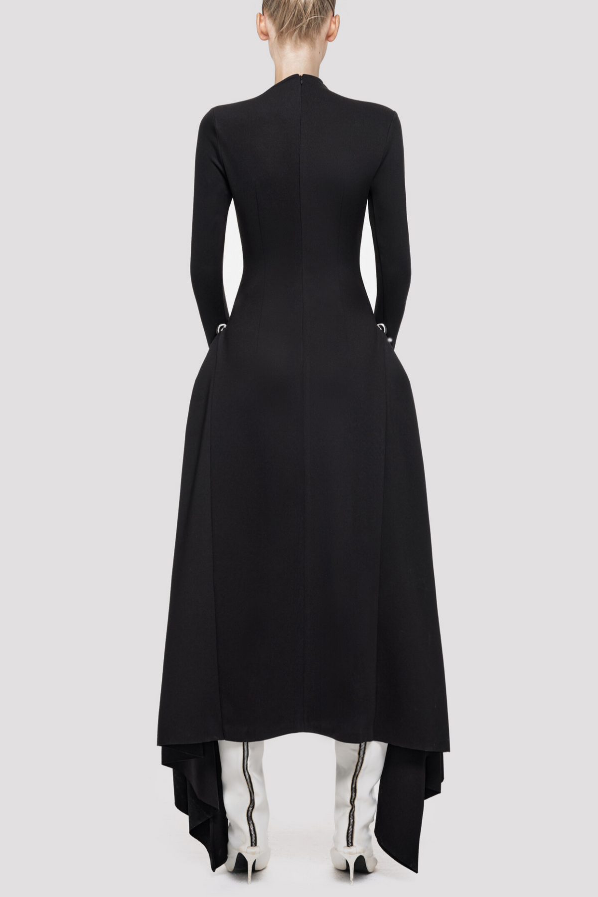 Eorkone Symmetric Draped Maxi Dress - Black