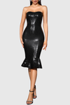 Ethan Strapless Print Mini Bandage Dress - Crocodile