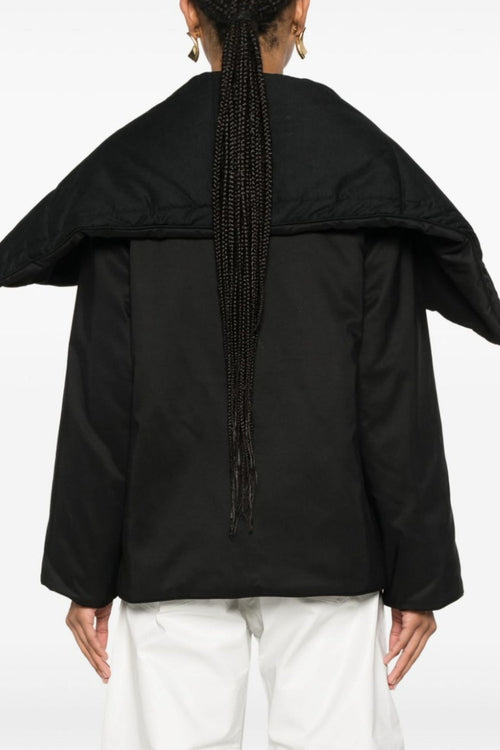 Fern Lapel Padded Jacket - Black