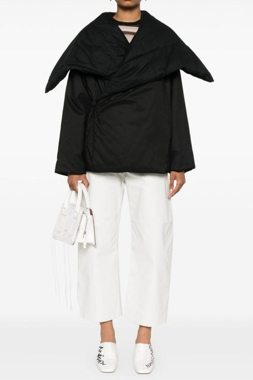 Fern Lapel Padded Jacket - Black