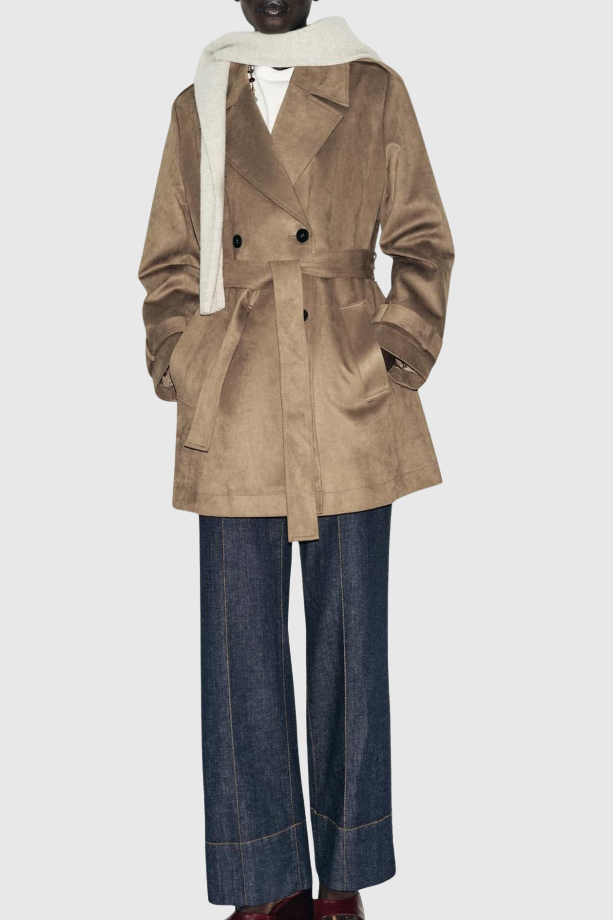 Finara Suede Trench