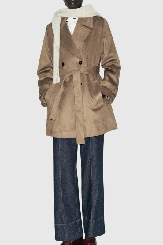 Finara Suede Trench