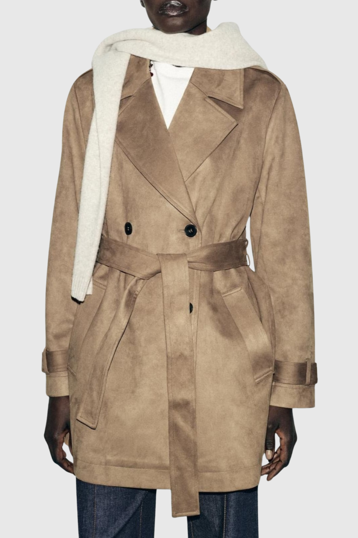 Finara Suede Trench