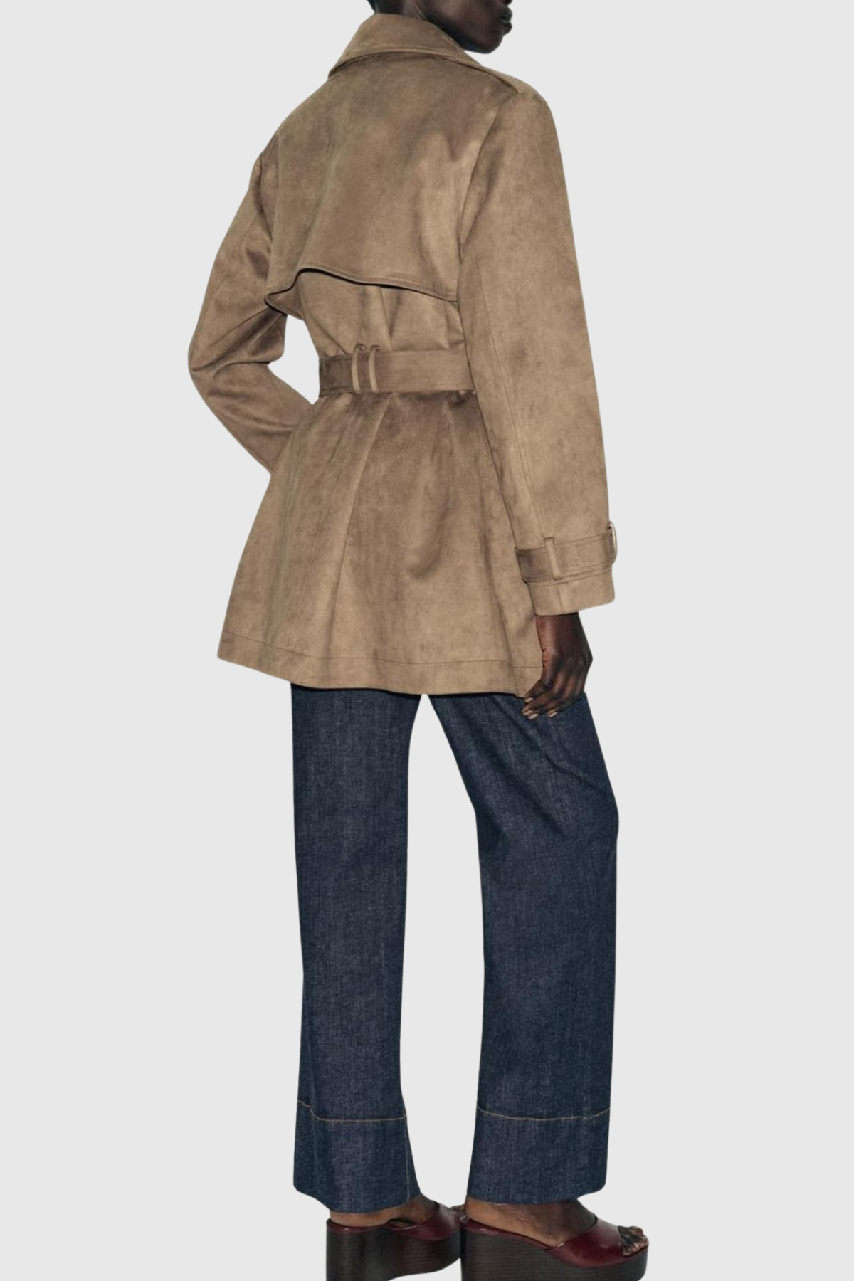 Finara Suede Trench