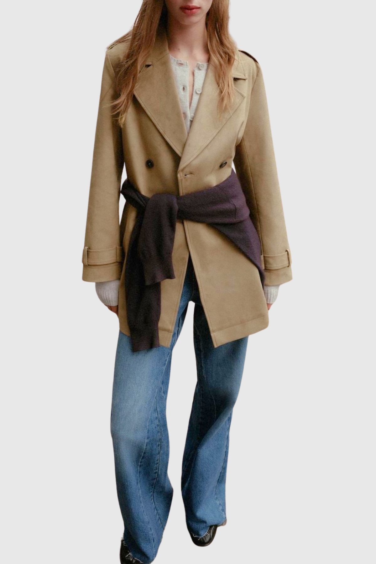 Finara Suede Trench