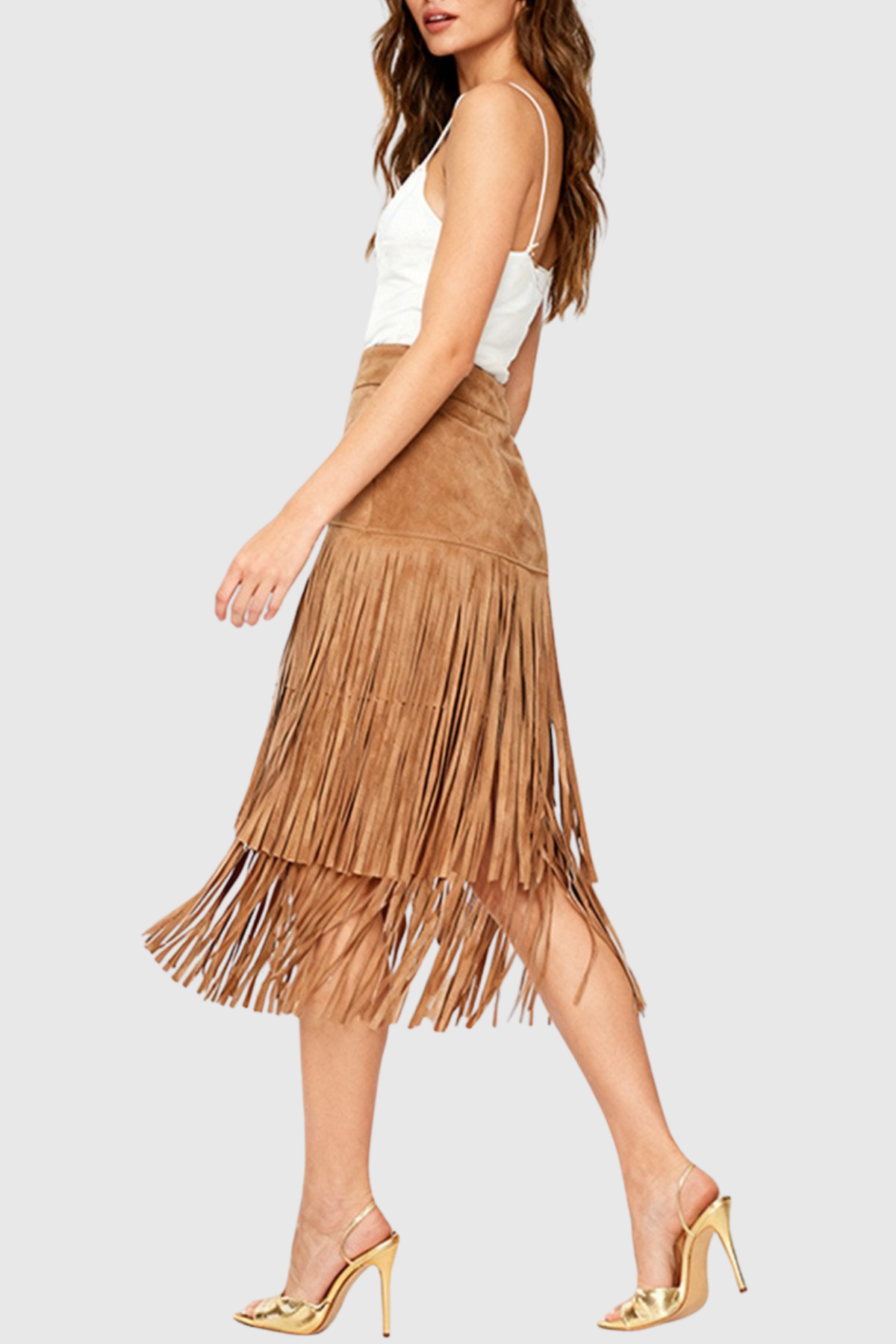 Fionn Fringe Sueded Skirt