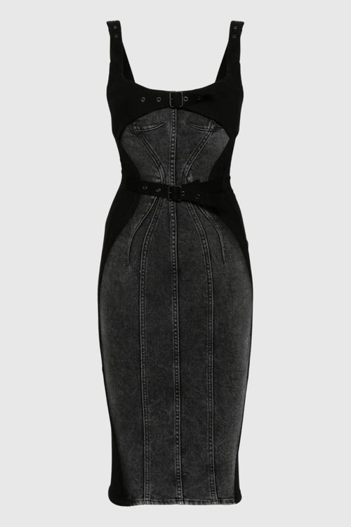 Freitas Belted Denim Midi Dress