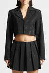 Gatsba Crystal Embellished Cropped Blazer