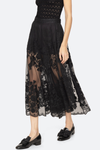 Gidea Lace Midi Skirt - Black
