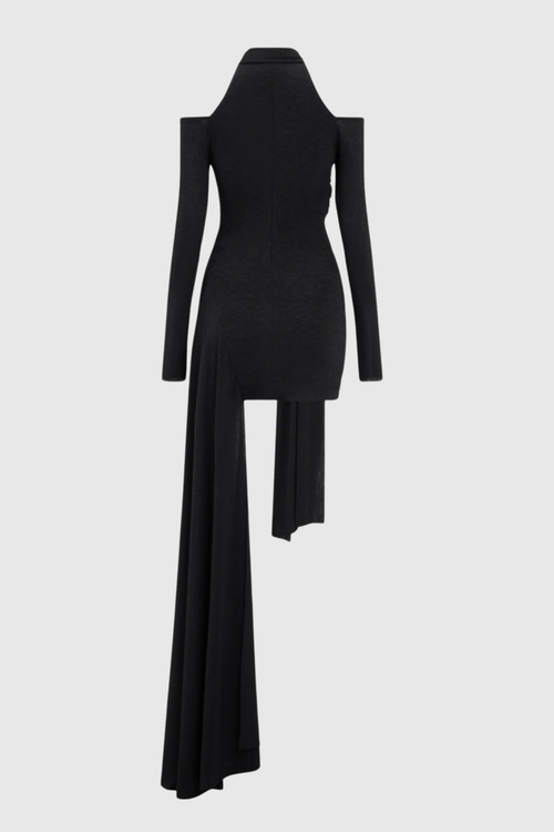 Hakaia Cutout Draped Mini Dress