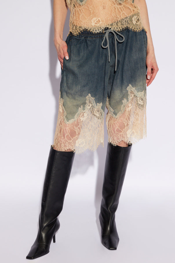 Hayley Lace Patchwork Shorts-93