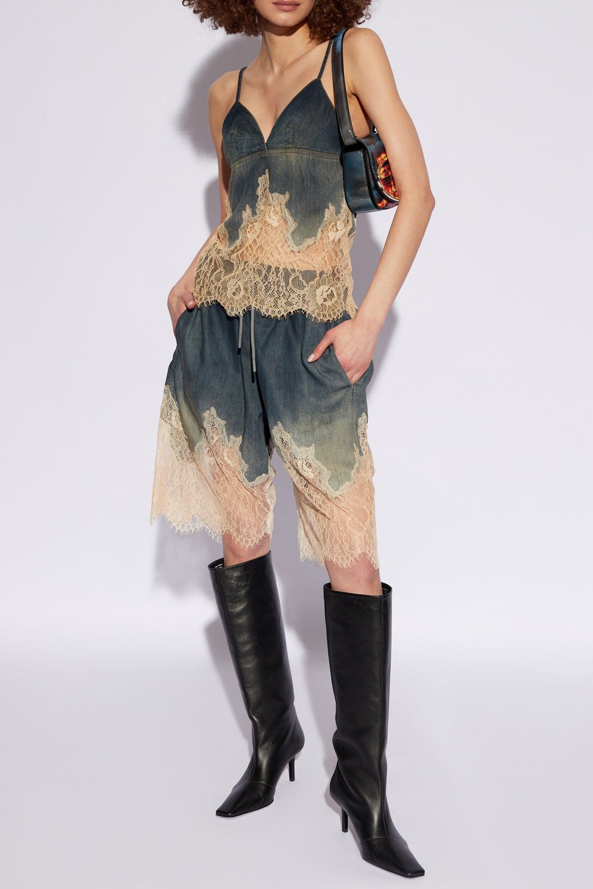 Hayley Lace Patchwork Shorts