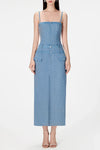 Hullar Denim String Midi Dress