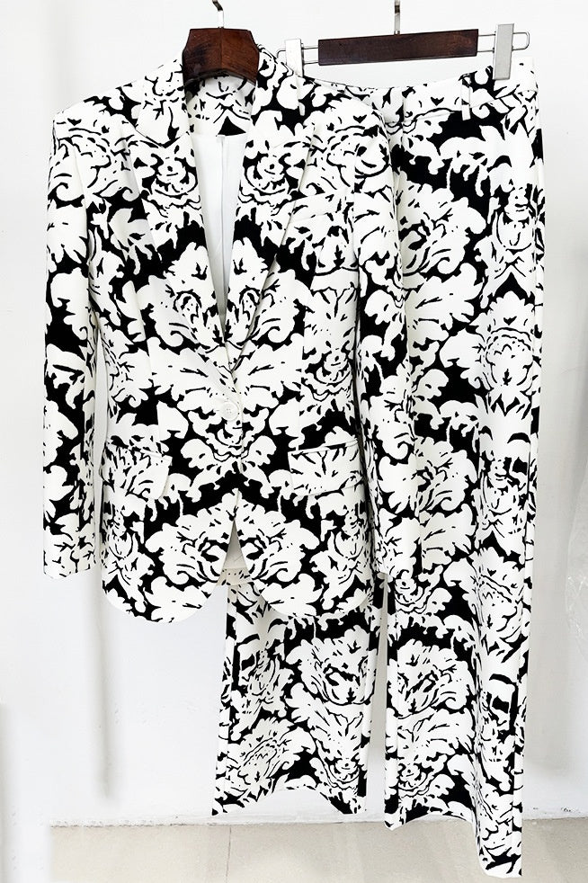 Isolde Print Single-Breasted Blazer Set