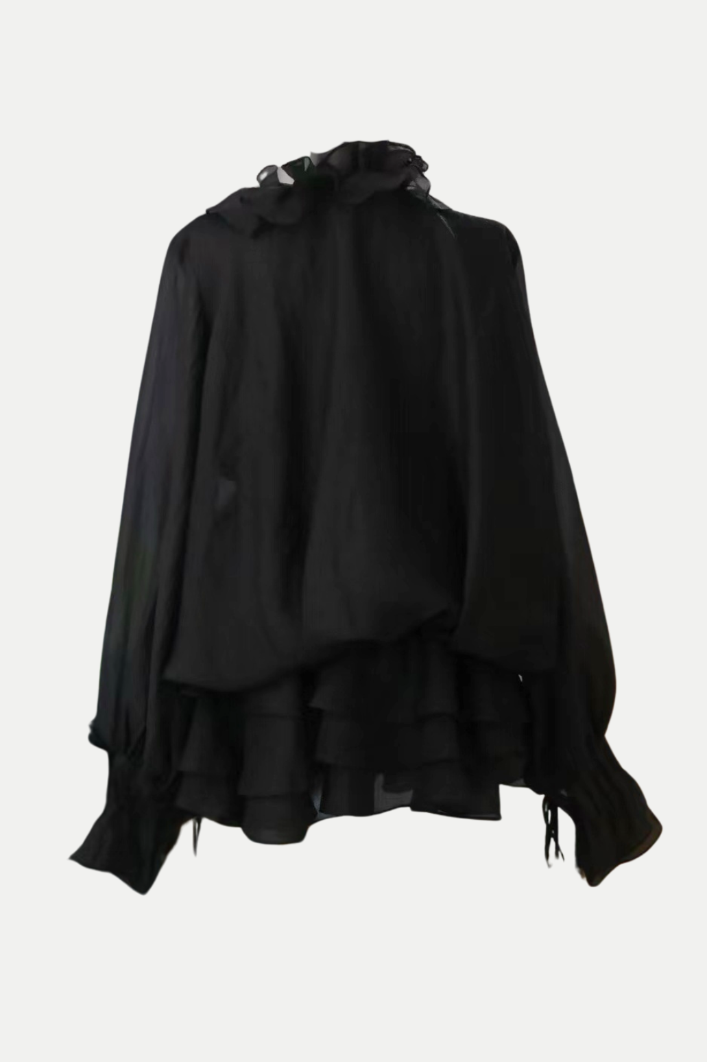 Jaketta Flower Ruffle Mini Dress - Black