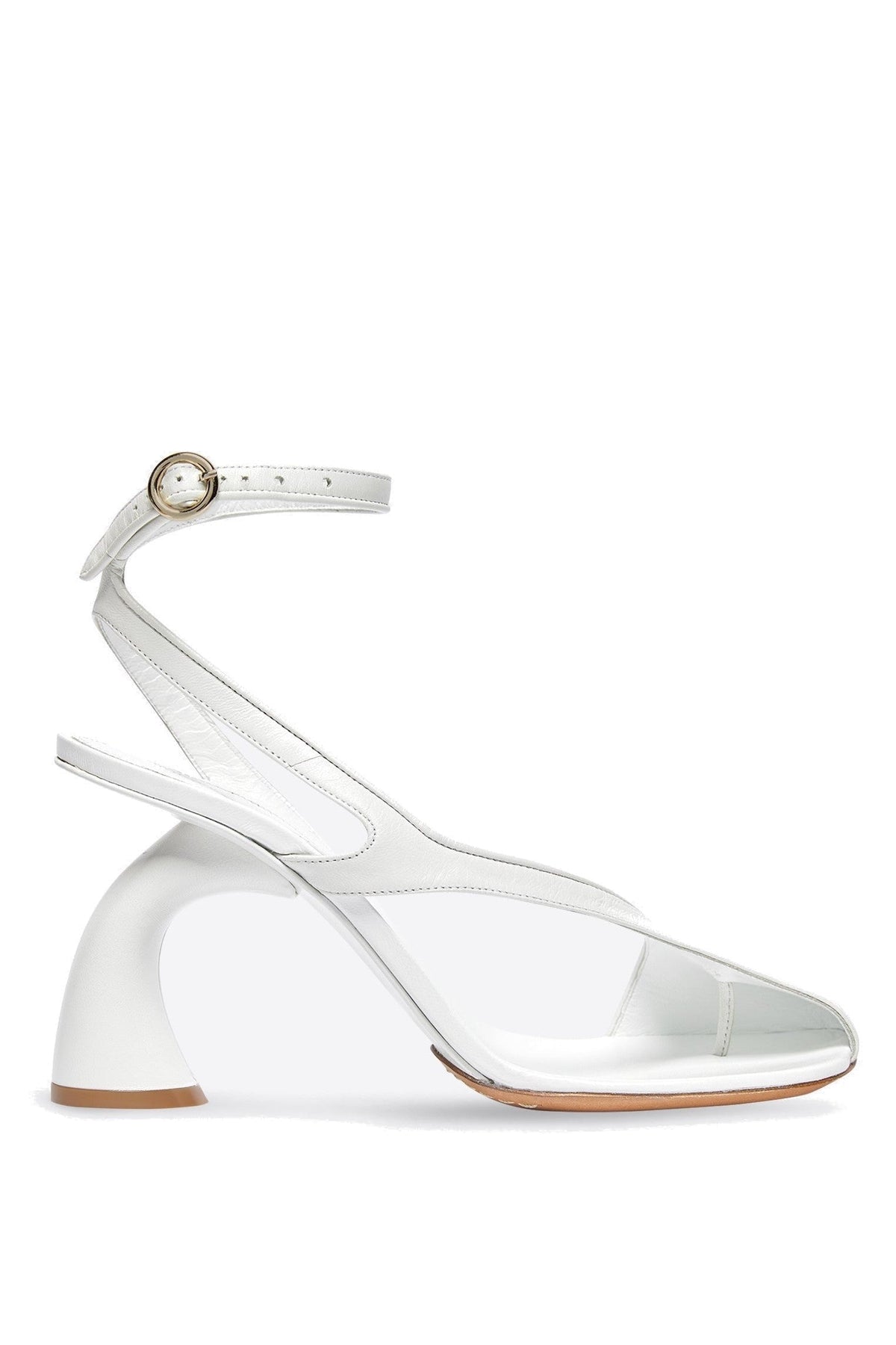 Janelle Cutout Heeled Sandals - White