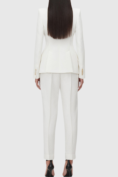Jezreel Crystal Embellished Blazer & Pants Set