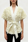 Judas Floral Lasercut Jacket - Apricot