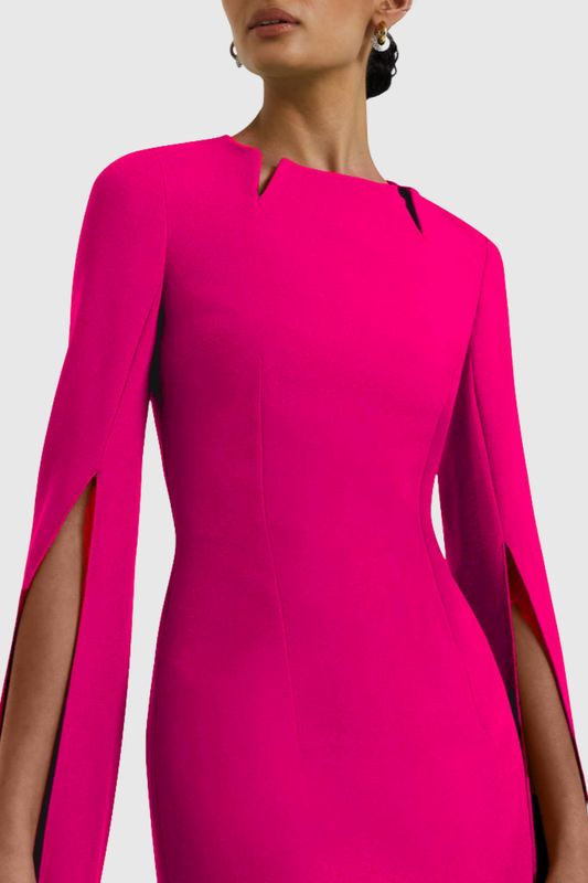 Kateri Cape Sleeve Maxi Dress - Pink