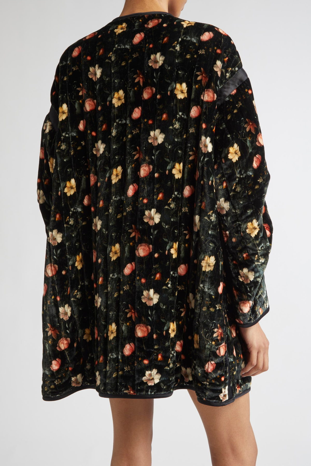 Kateri Floral Velvet Padded Coat