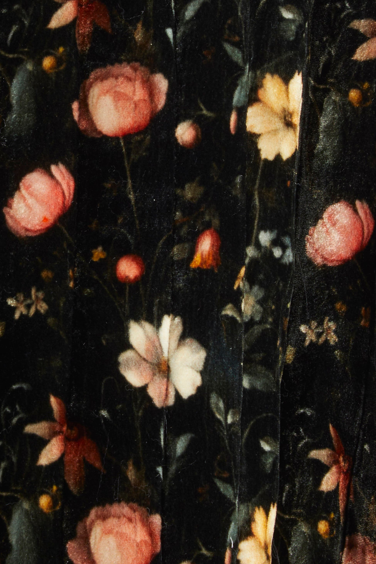 Kateri Floral Velvet Padded Coat