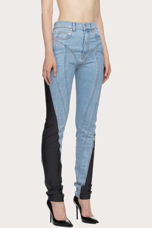 Kathryn Patchwork Spiral Jeans