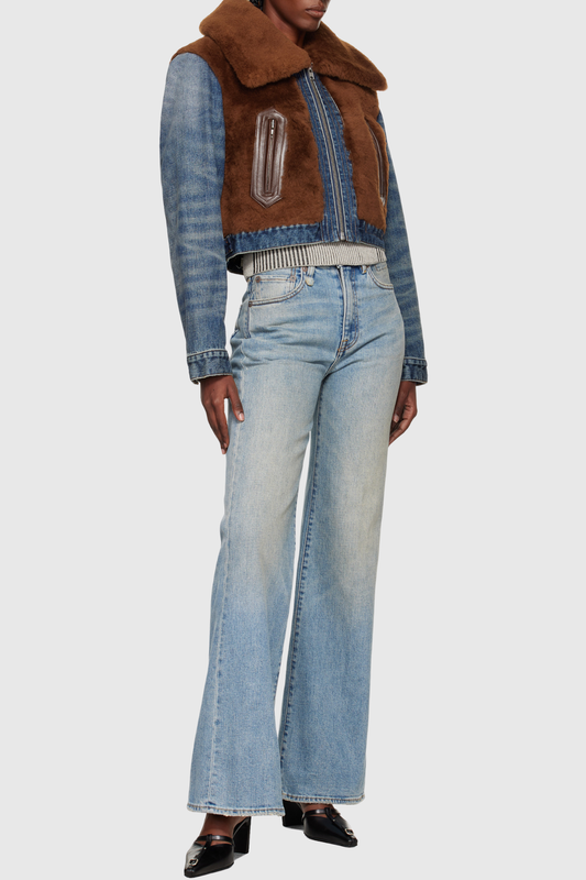 Krchie Faux Fur Denim Jacket