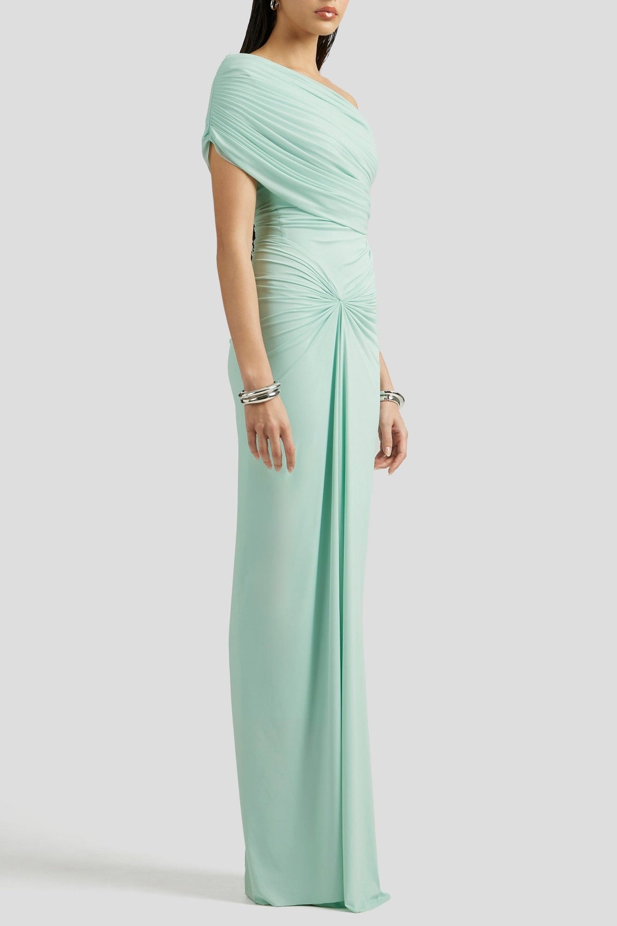 Lamber Off Shoulder Ruched Maxi Dress