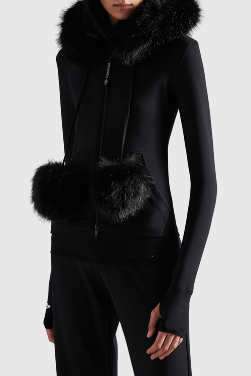 Laszlo Faux Fur Zip-up Hoodie