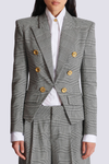 Lprol Plaid Buttoned Blazer