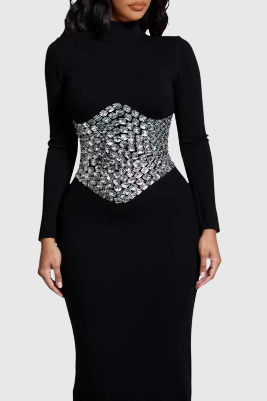 Ludovia Diamante Embellished Maxi Dress