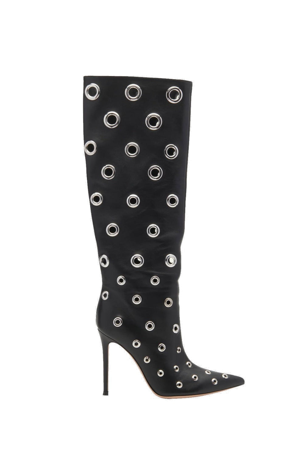 Clara Rivet Cutout Leather Knee-high Boots