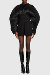 Makoto Mesh Curve Ruched Mini Dress