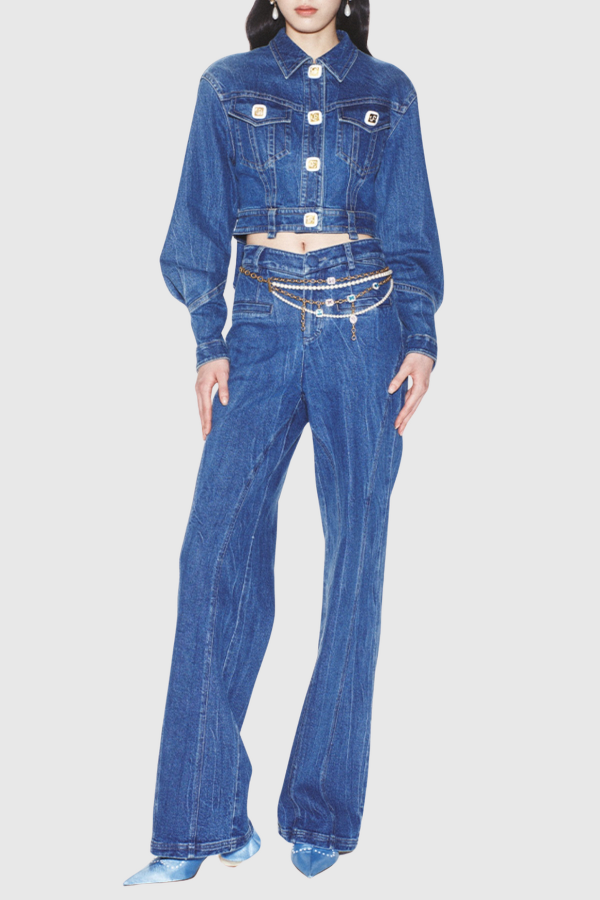 Maroso Back Bowknot Jeans