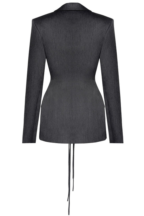 Megan Lace Up Cutout Blazer