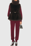 Muago Turtleneck Faux Fur Vest