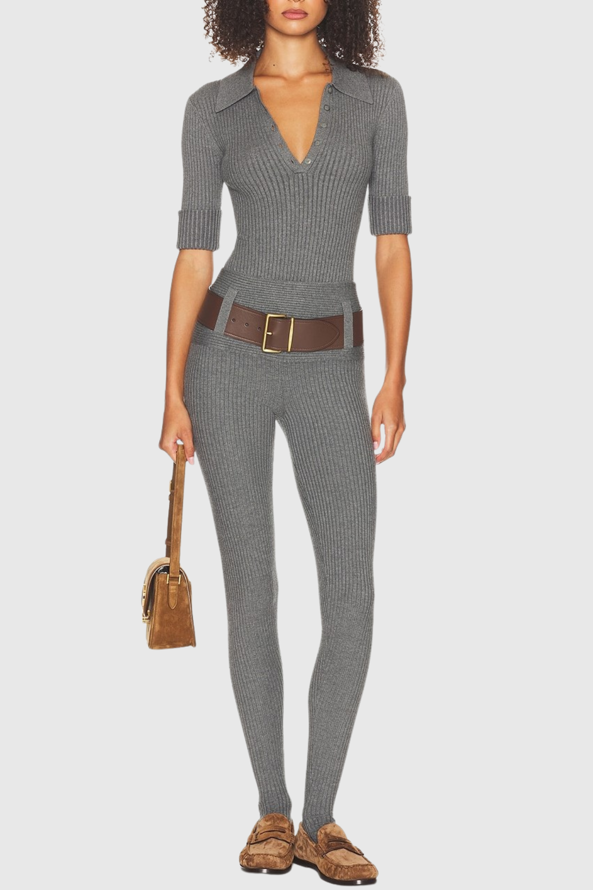 Nerina Knit Bodysuit - Grey