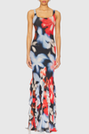 Nichola Floral Print Ruffle Maxi Dress