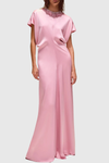 Oenzo Crystal Embellished Satin Maxi Dress