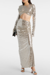 Oliviar Sequin Crop Top & Maxi Skirt Set