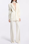 Ophelia Scarf-Detailed Blazer Set - White