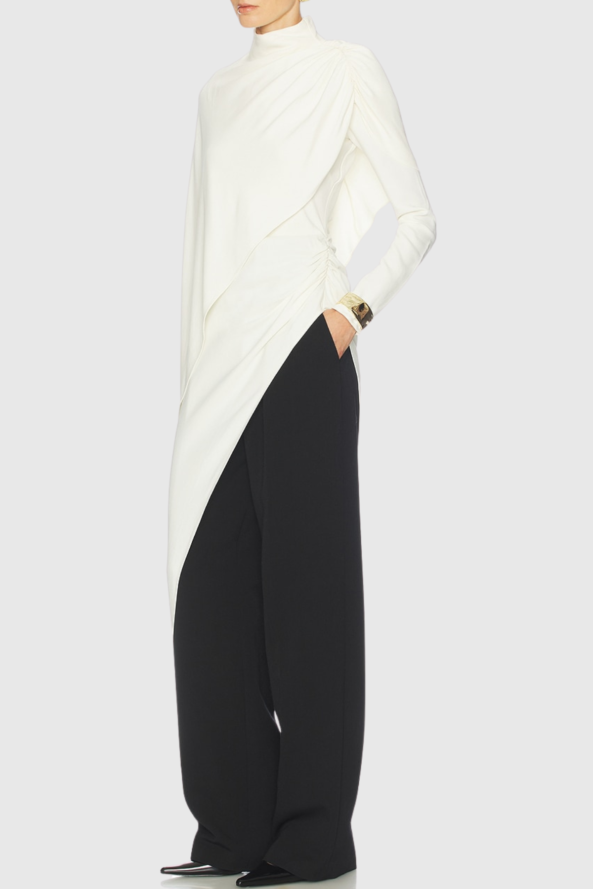 Otieno Asymmetric Shawl Top