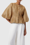 Pabo Gold Sequined Tweed Jacket