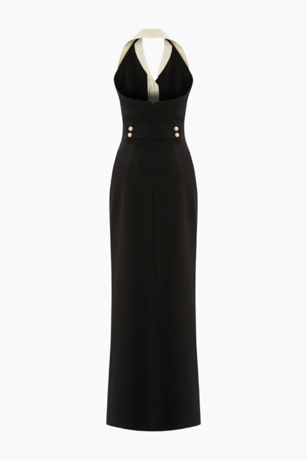 Phedra Halter Pearl Maxi Dress
