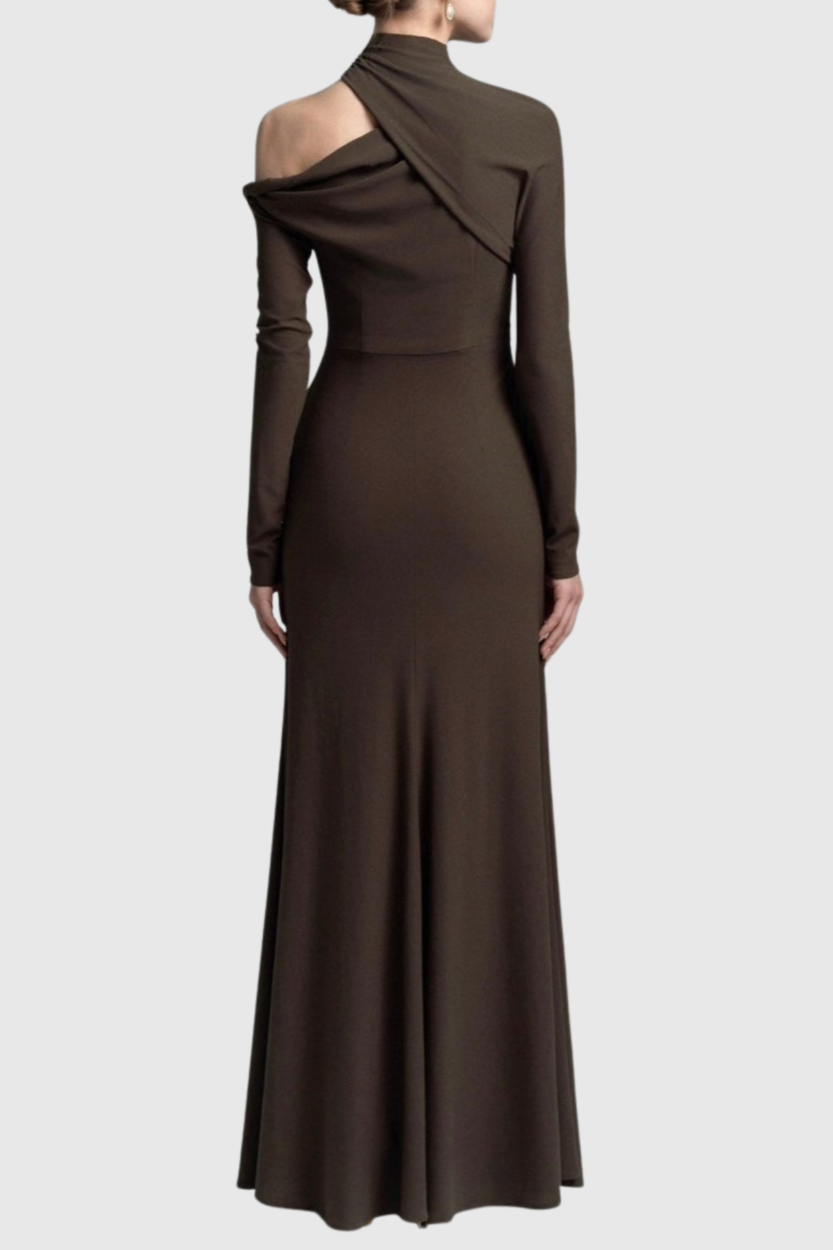 Pieda Cutout Ruched Maxi Dress - Chocolate