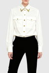 Potya Metal Embellished Shirt - White