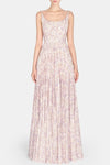 Rupera Floral Print Pleated Maxi Dress