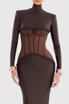 Mistey Corset Rope-embeliished Maxi Dress
